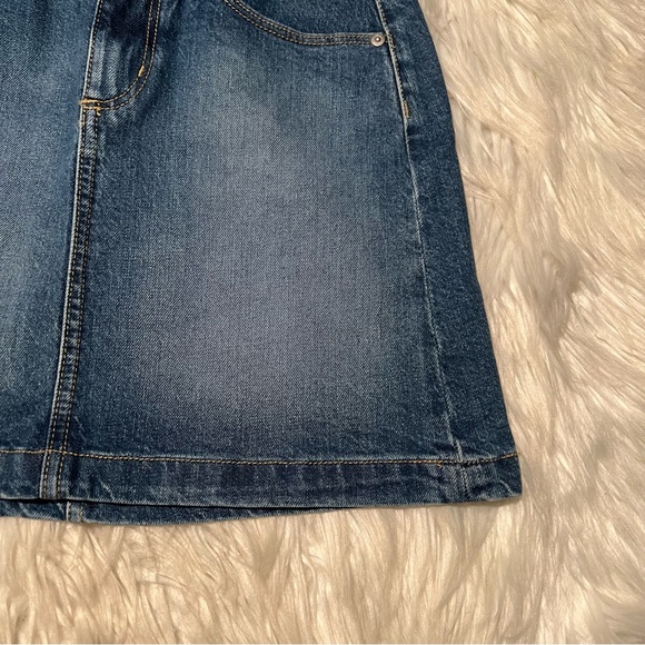 Loft Denim Mini Skirt A-Line Medium Wash 00P - Picture 5 of 10